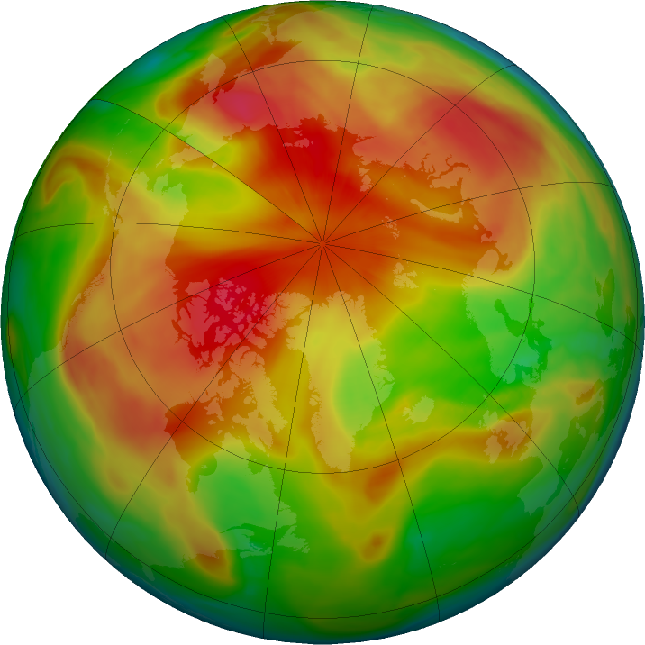 Arctic ozone map for 27 April 2019